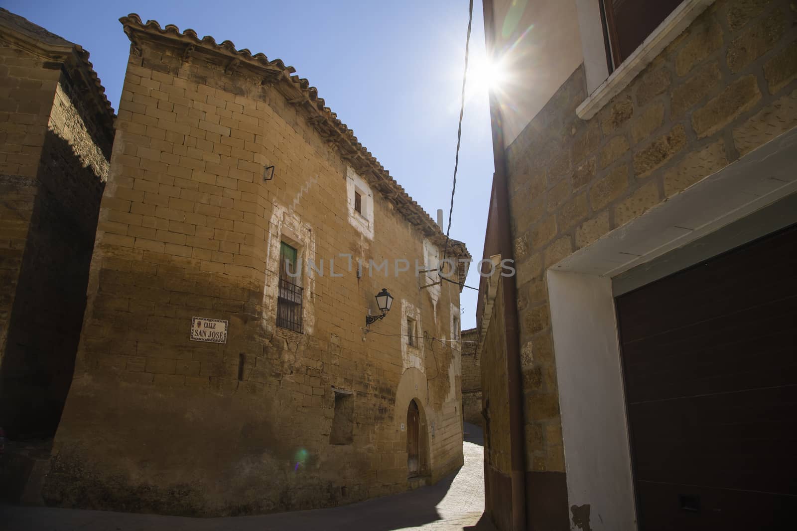 Picturesque streets in the small town of Ores, Aragon, Spain by alvarobueno