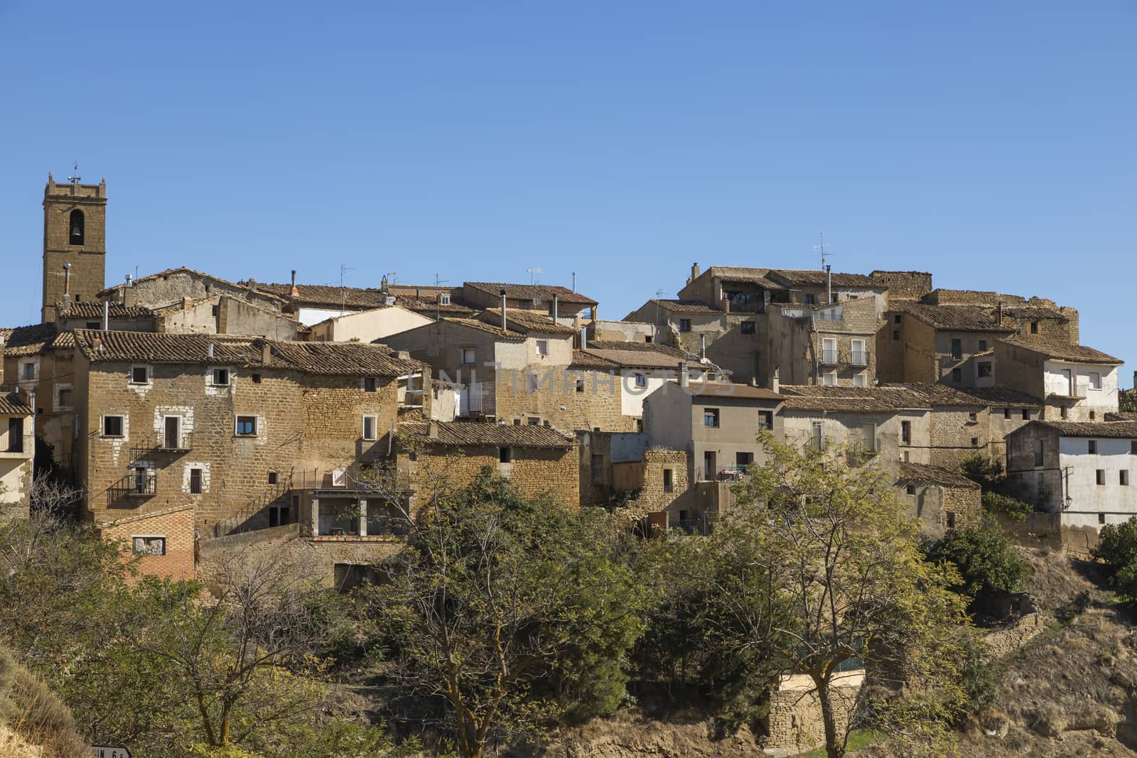 Picturesque streets in the small town of Ores, Aragon, Spain by alvarobueno