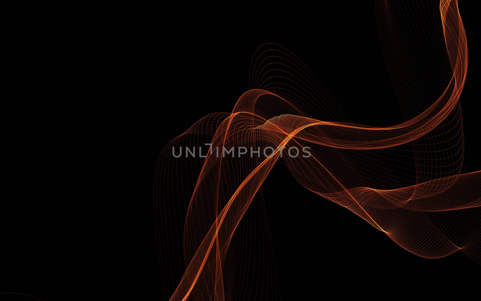 Dark abstract background with a glowing abstract waves by teerawit