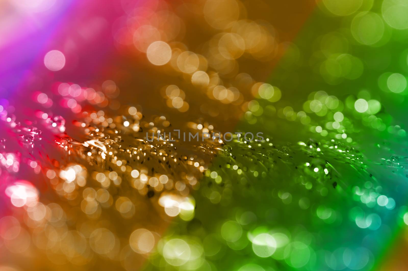 Abstract water drop bokeh on platter colorful fresh beautiful us by noppha80