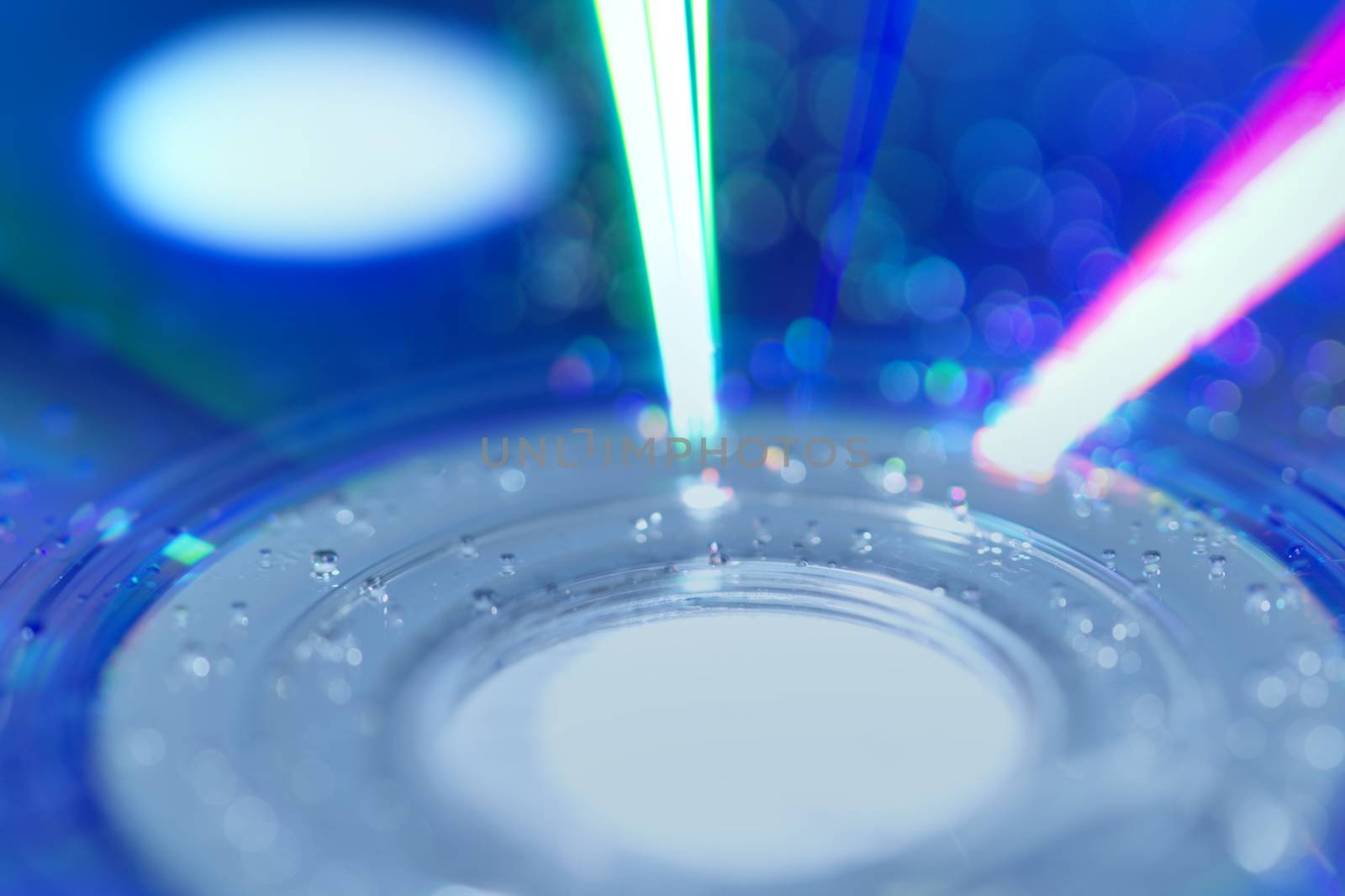 Abstract water drop bokeh on platter colorful fresh beautiful use as celebration festival concept background image.