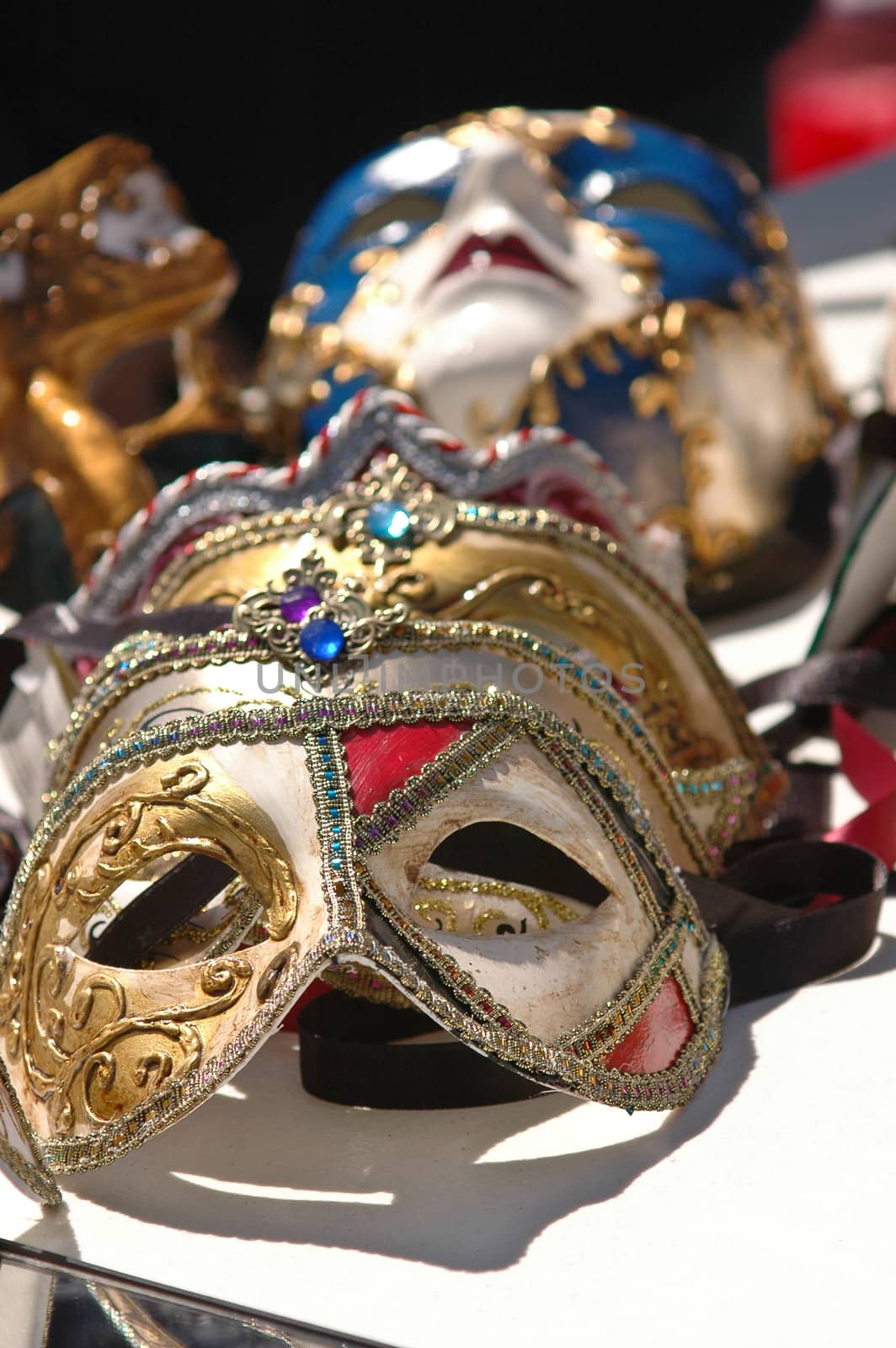 Golden beautiful ball dance mask in Venice Italy by eyeofpaul