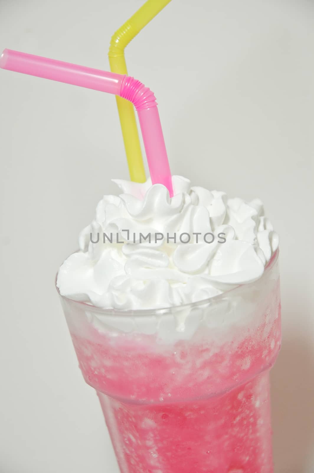 strawberry milk shake with whipcream