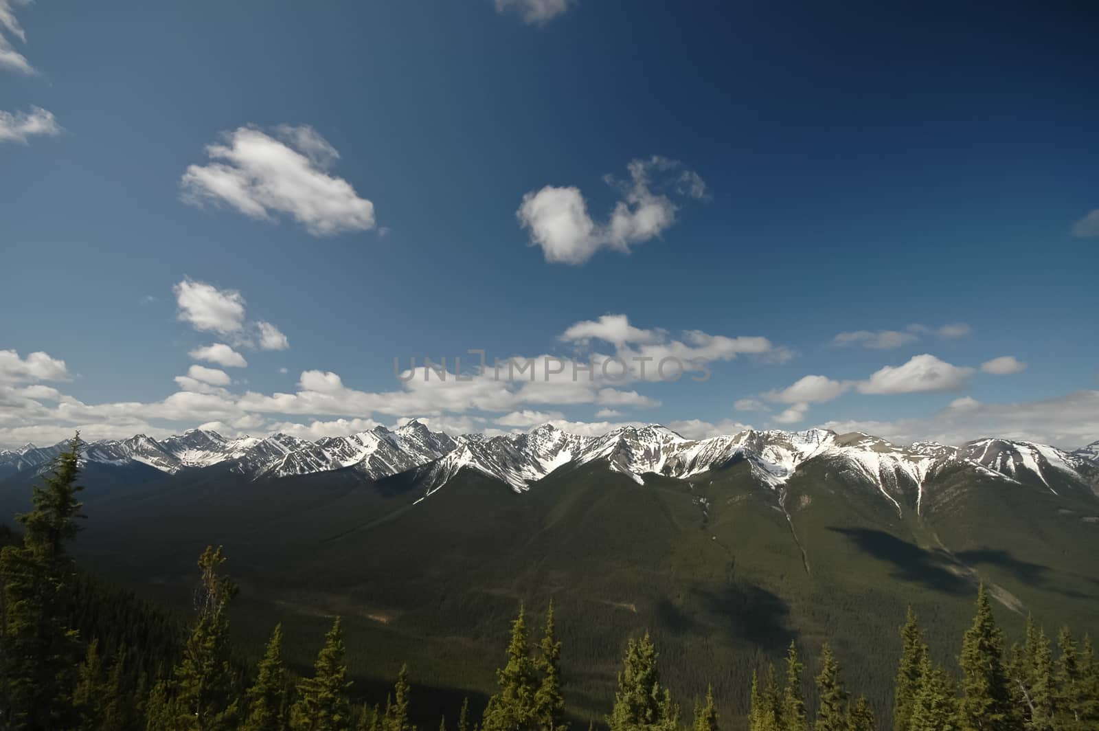 Snow mountain with blue sky