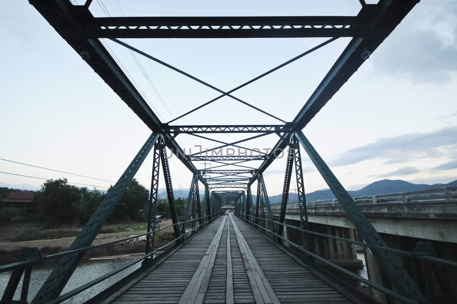 Antique memorial bridge of WWII by eyeofpaul