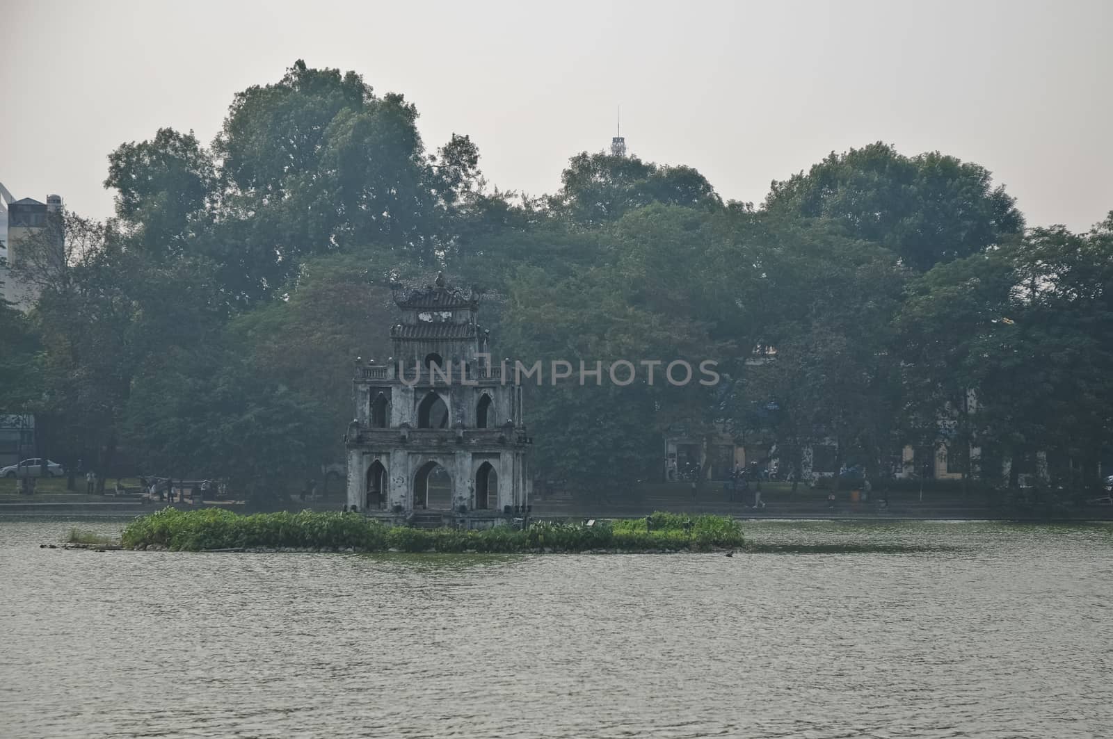 Sacred tortoise and sword returning lake - Ho Kiem lake Hanoi Vi by eyeofpaul