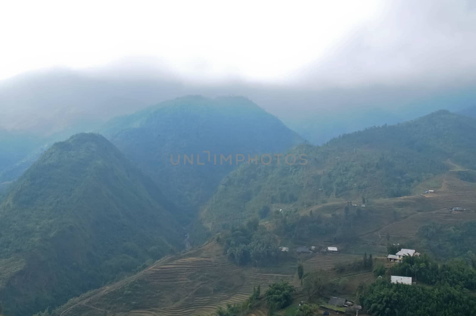 Natural high mountain in Northern Vietnam in Saba