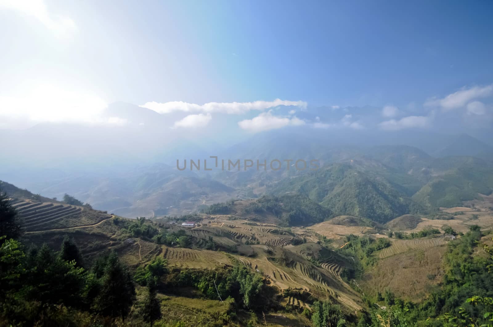 Natural high mountain in Northern Vietnam in Saba city by eyeofpaul