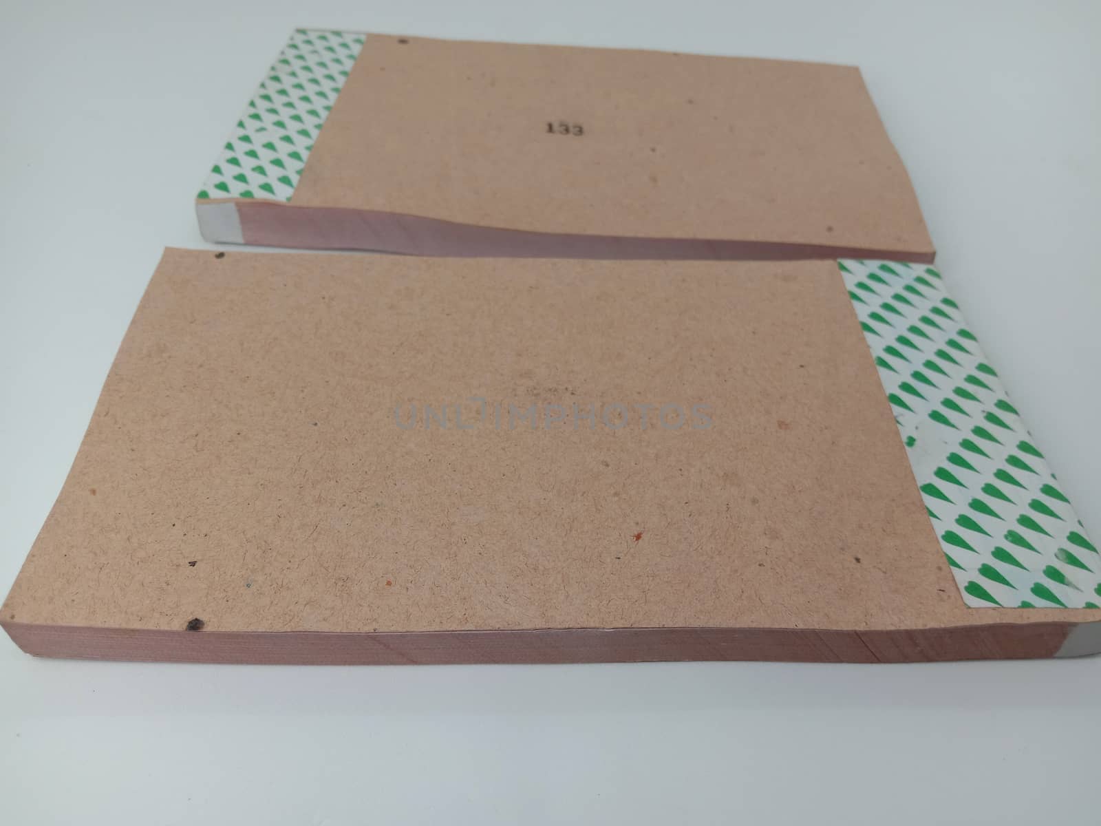 Bangladeshi Receipt Book Closeup on White Background