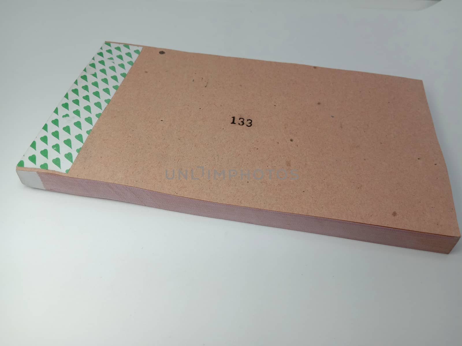Bangladeshi Receipt Book Closeup on White Background