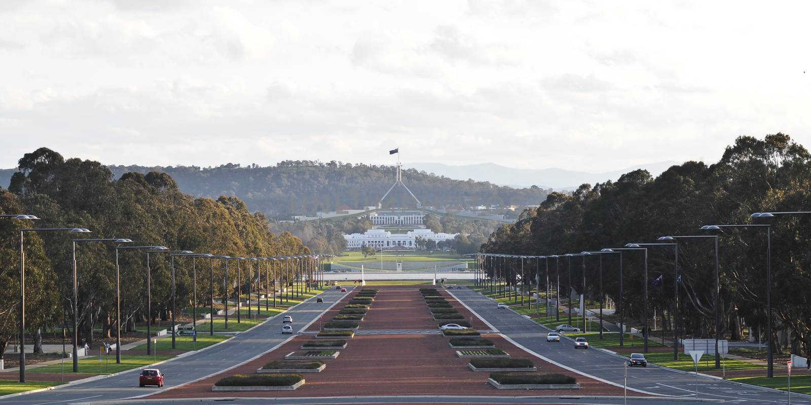 Panorama view of Anzac war memorial museum in Canberra Australia by eyeofpaul