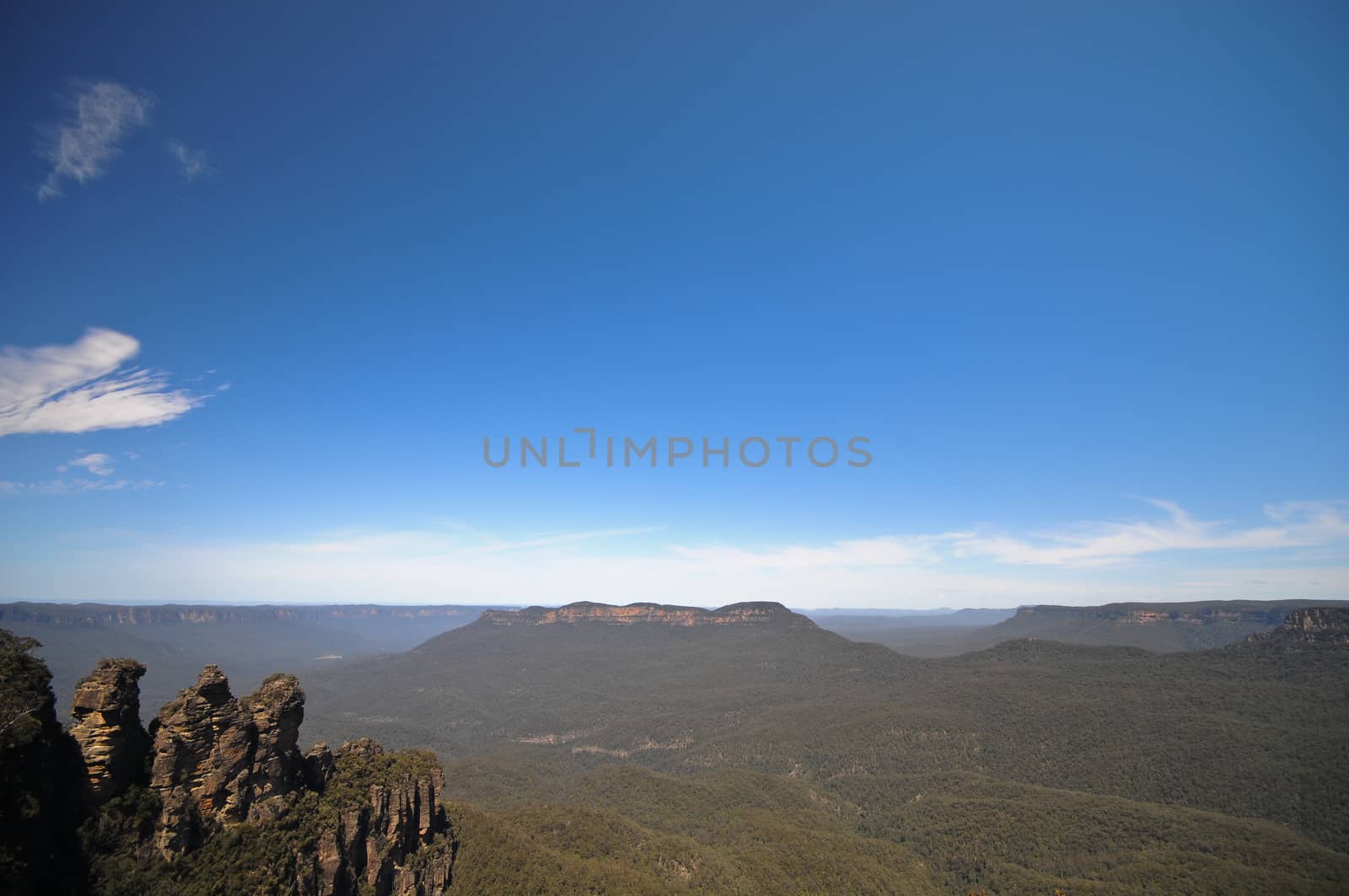 Three sisters famous rocks in Blue Mountain Sydney Australia by eyeofpaul