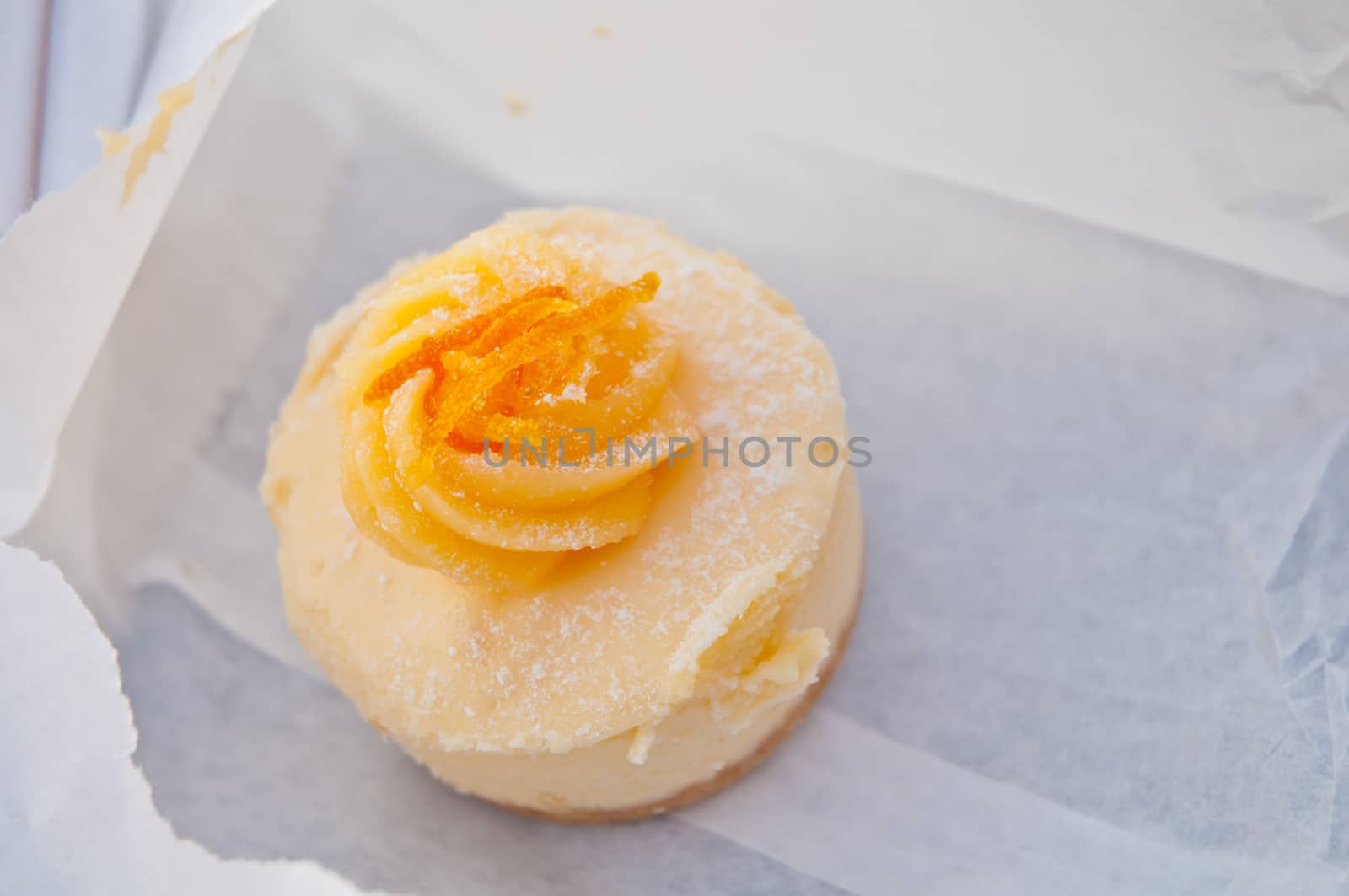 Orange frosty cupcake from local bakery