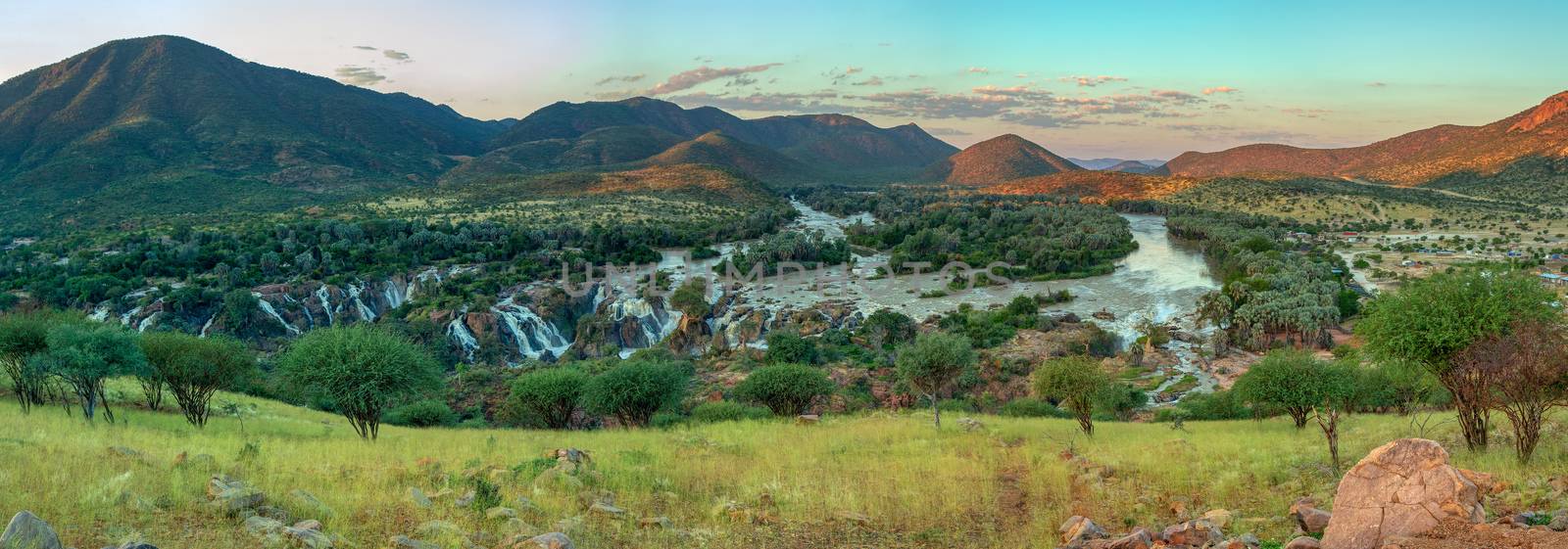 Epupa Falls on the Kunene River in Namibia by artush