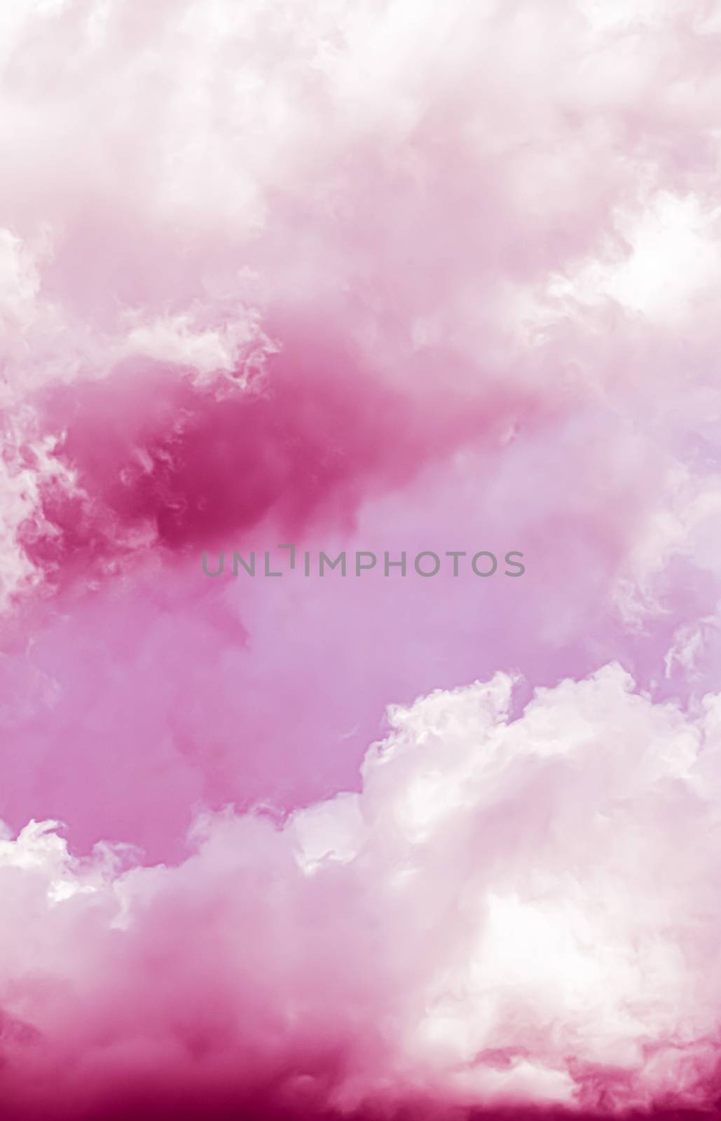 Fantasy and dreamy pink sky, spiritual and nature background by Anneleven