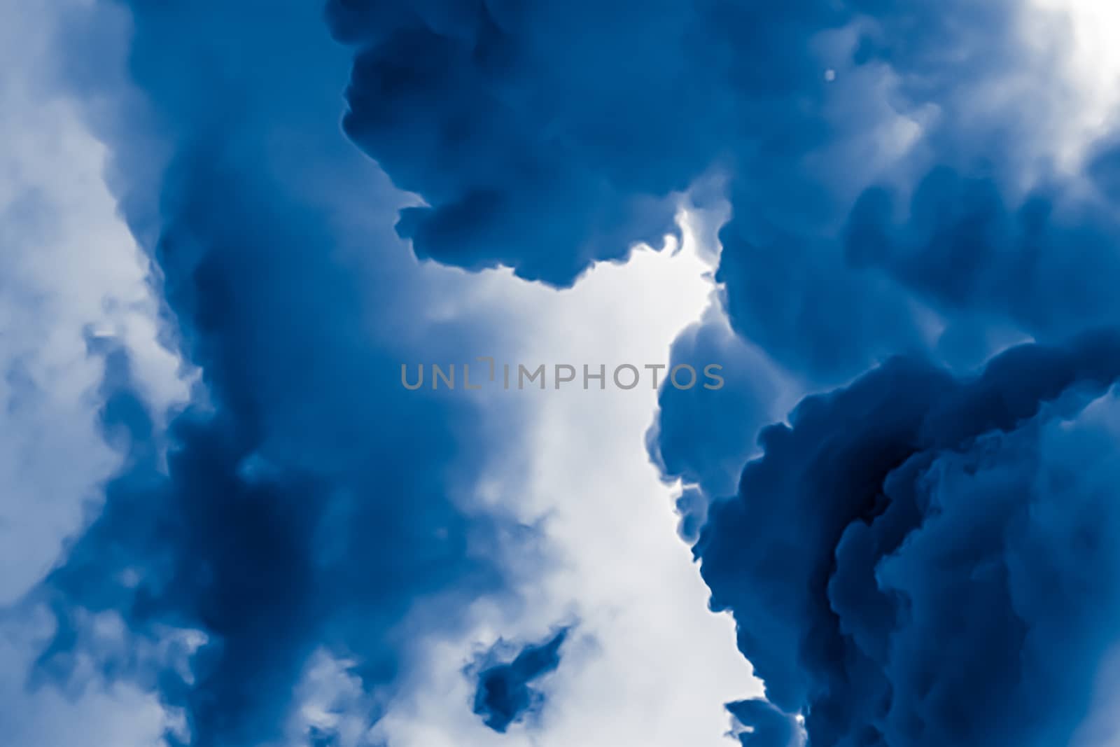 Minimalistic blue cloudy background as abstract backdrop, minimal design and artistic splashes