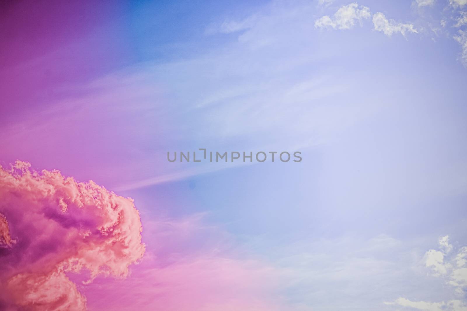 Magical dream, nature backdrop and spiritual holiday concept - Dreamy surreal sky as abstract art, fantasy pastel colours background for modern design