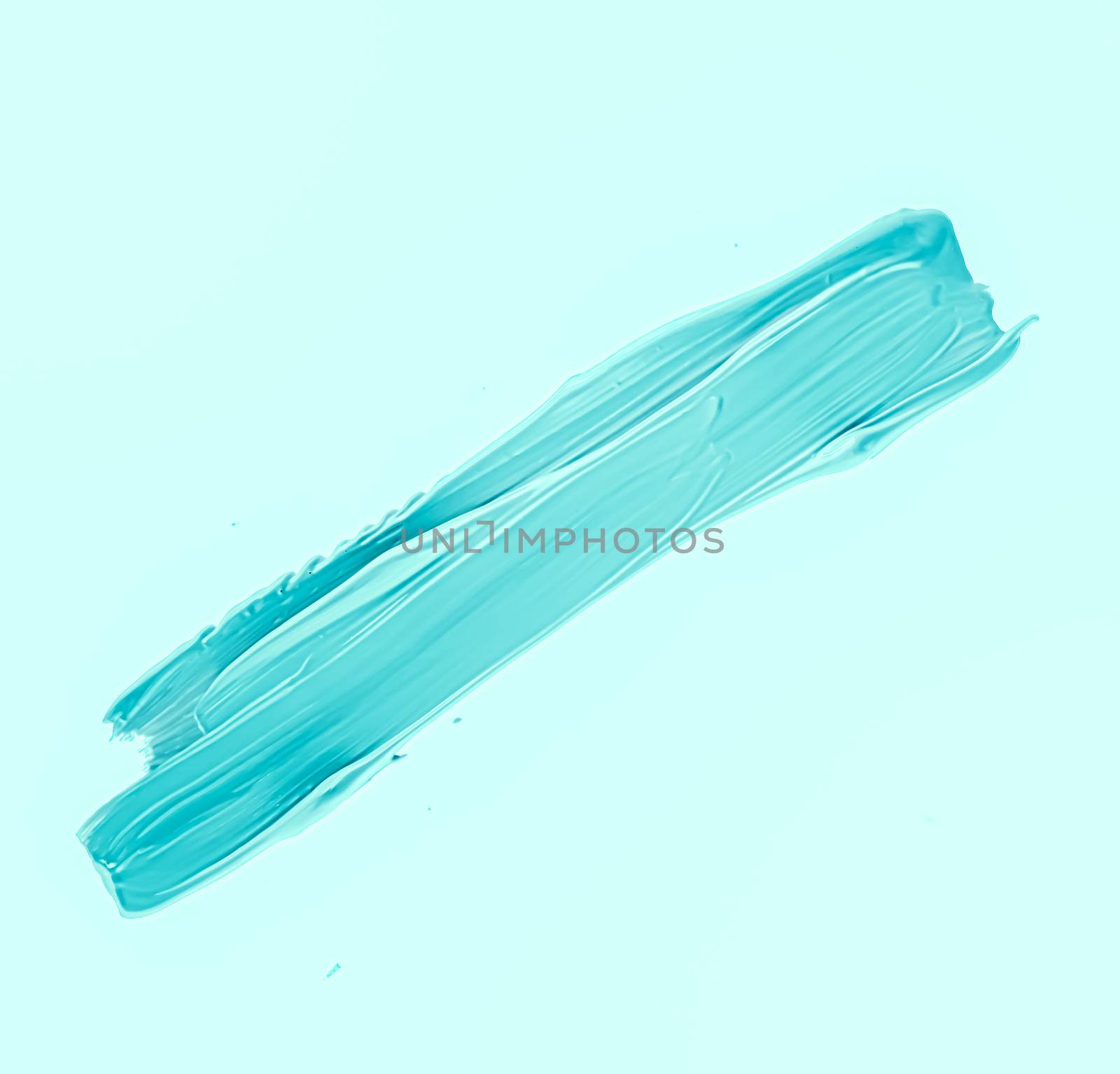 Mint brush stroke or makeup smudge closeup, beauty cosmetics and lipstick textures