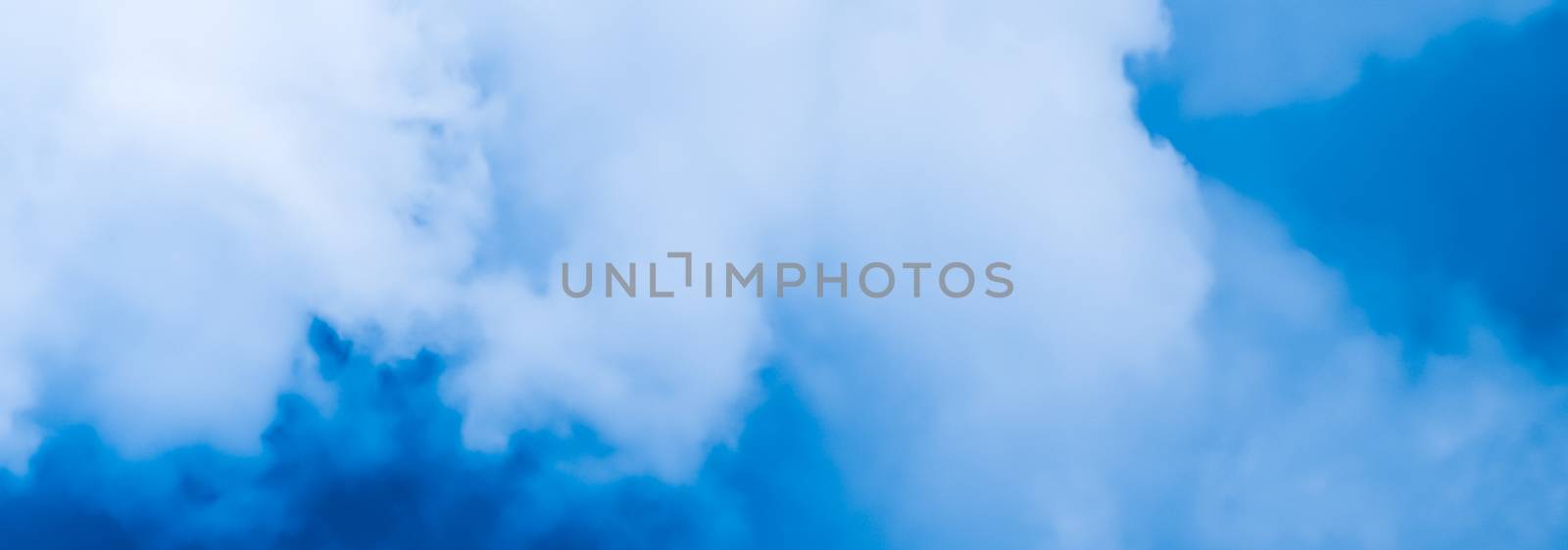 Dreamy blue sky and clouds, spiritual and nature background by Anneleven