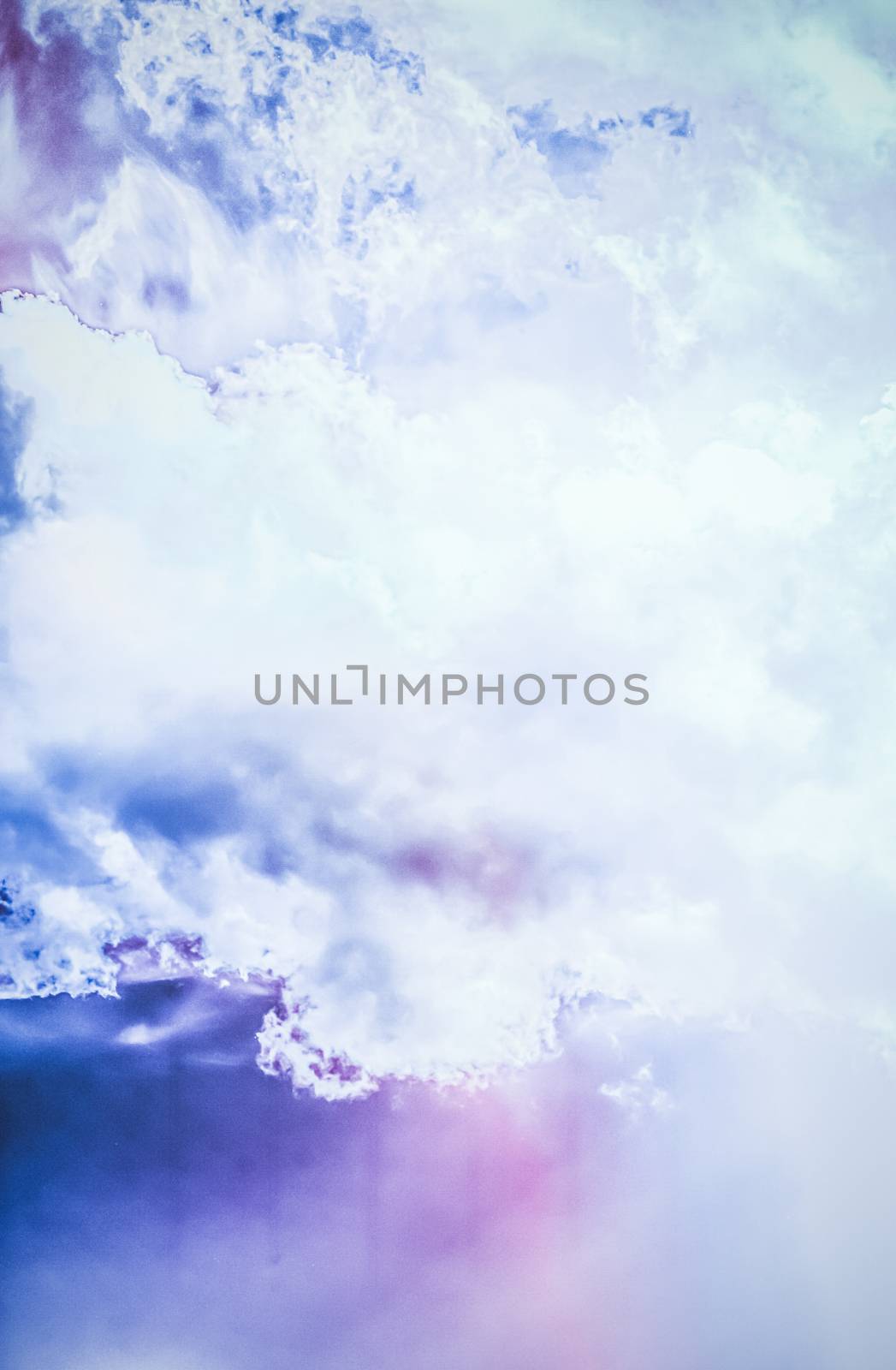 Dreamy surreal sky as abstract art, fantasy pastel colours backg by Anneleven