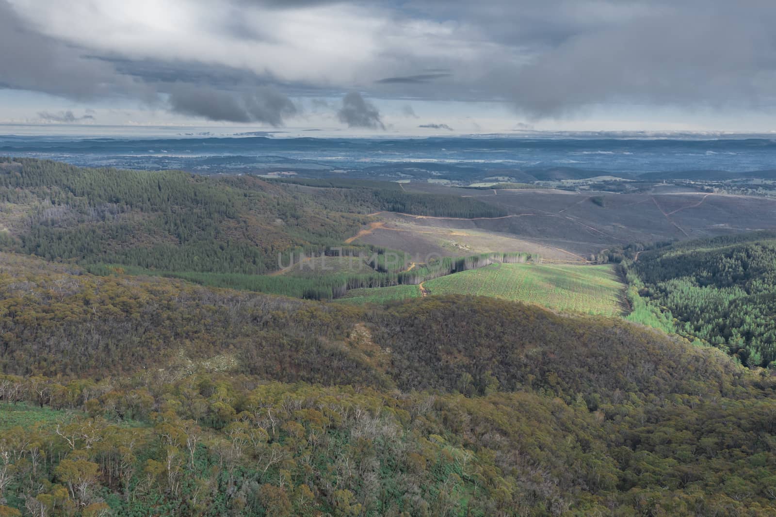 Aerial view from Mount Canobolas in regional Australia by WittkePhotos