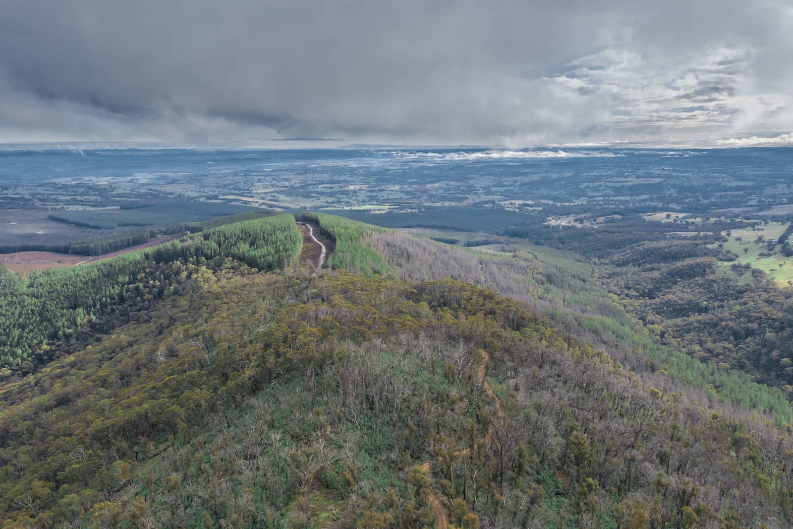 Aerial view from Mount Canobolas in regional Australia by WittkePhotos