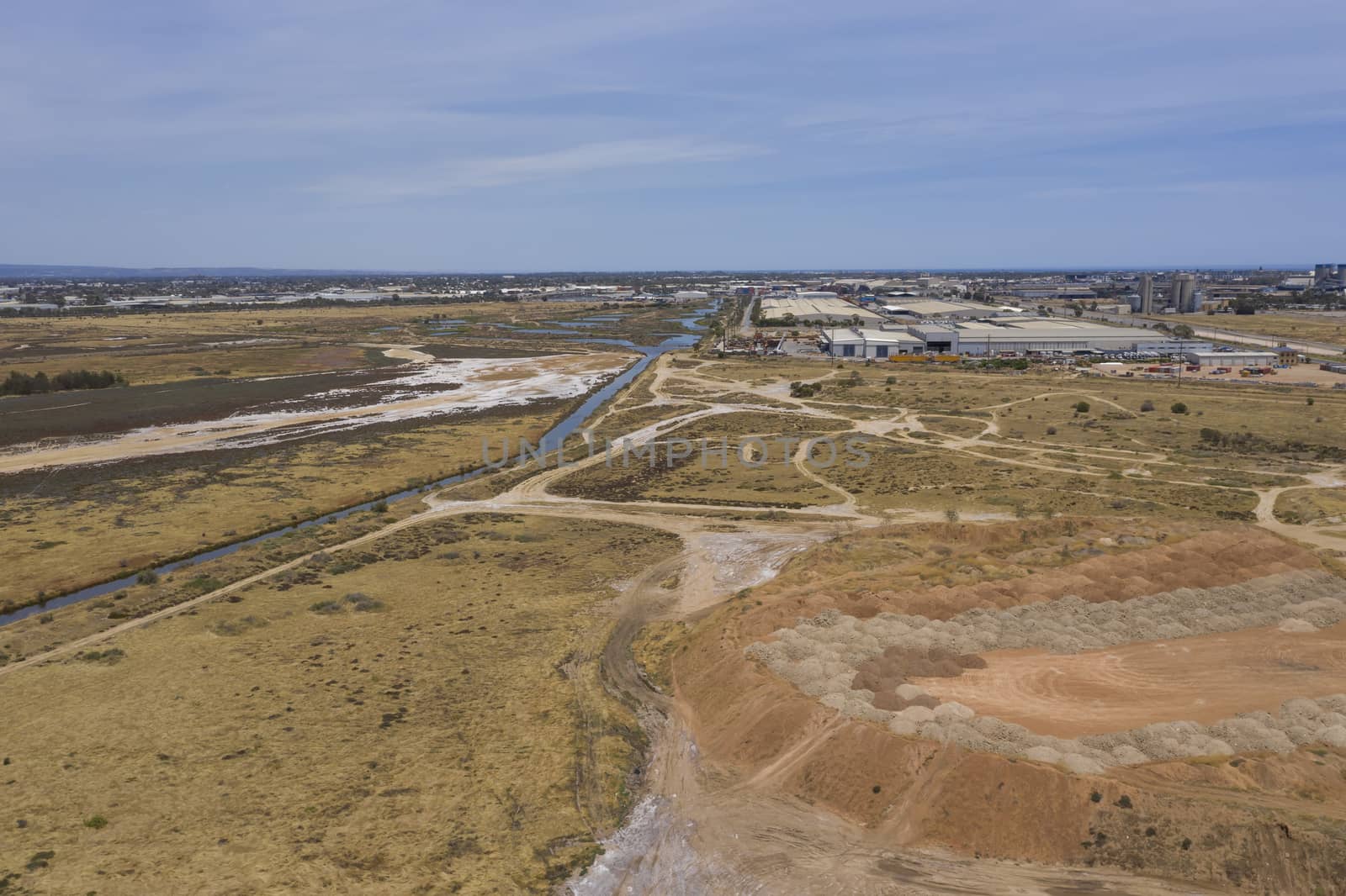 Aerial view of an industrial zone in South Australia by WittkePhotos