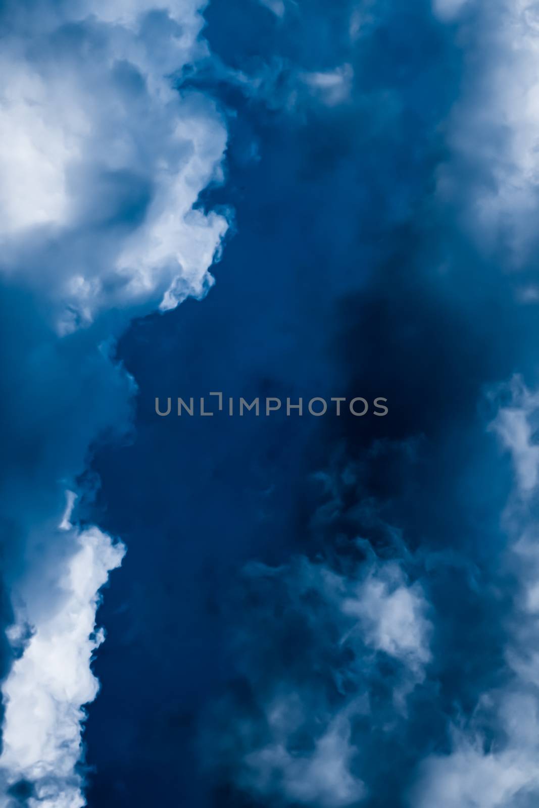 Dreamy blue sky and clouds, spiritual and nature backgrounds