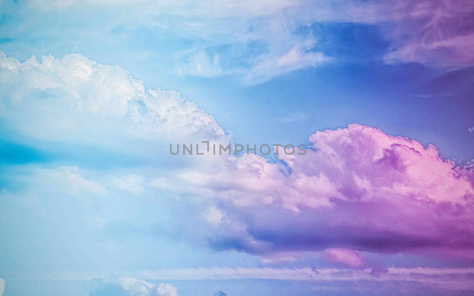 Dreamy surreal sky as abstract art, fantasy pastel colours backg by Anneleven