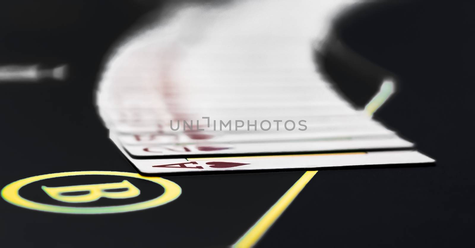 Playing cards game in casino, gambling ads