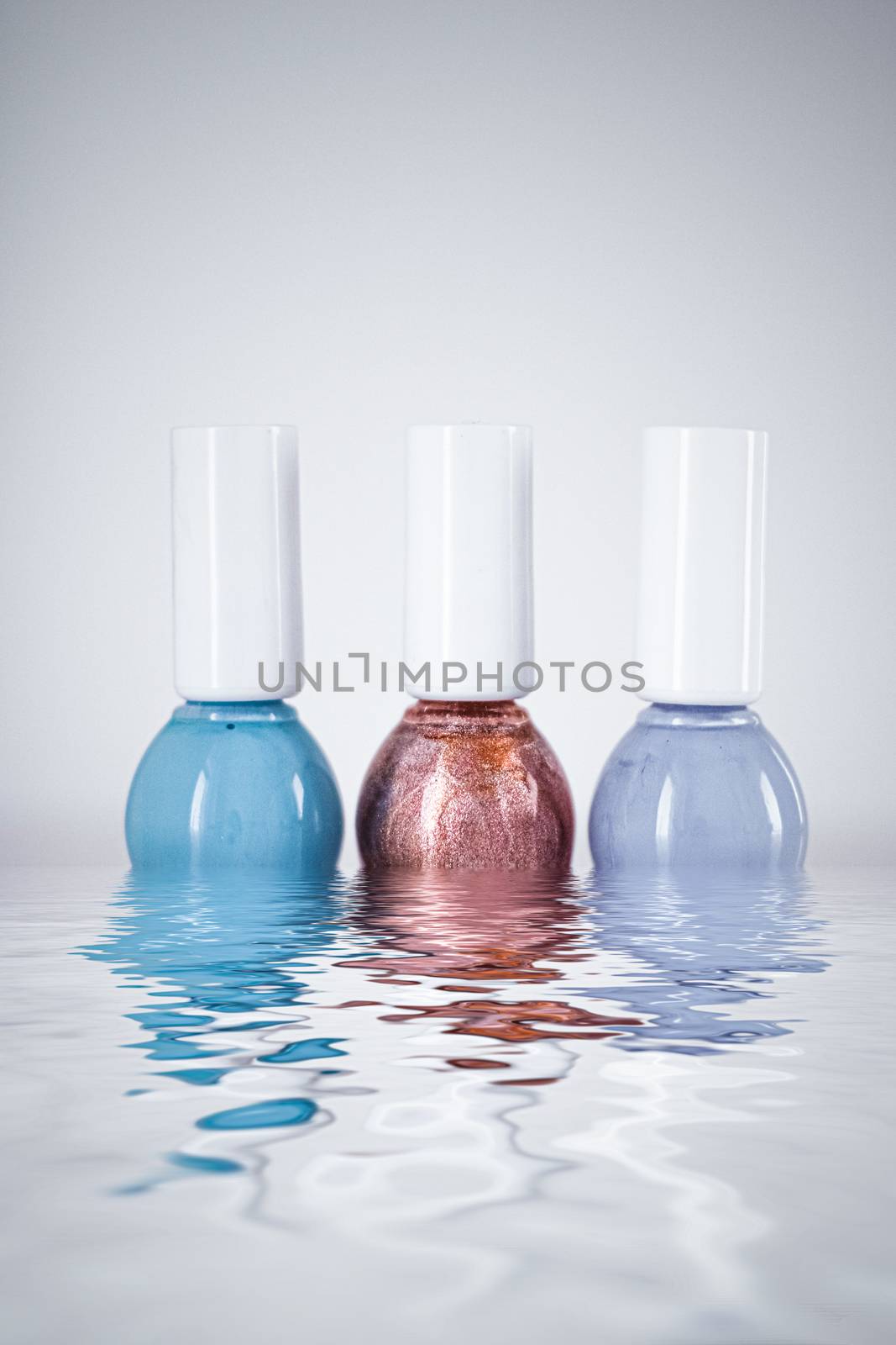 Nail polish bottles for manicure and pedicure, beauty and cosmetic products