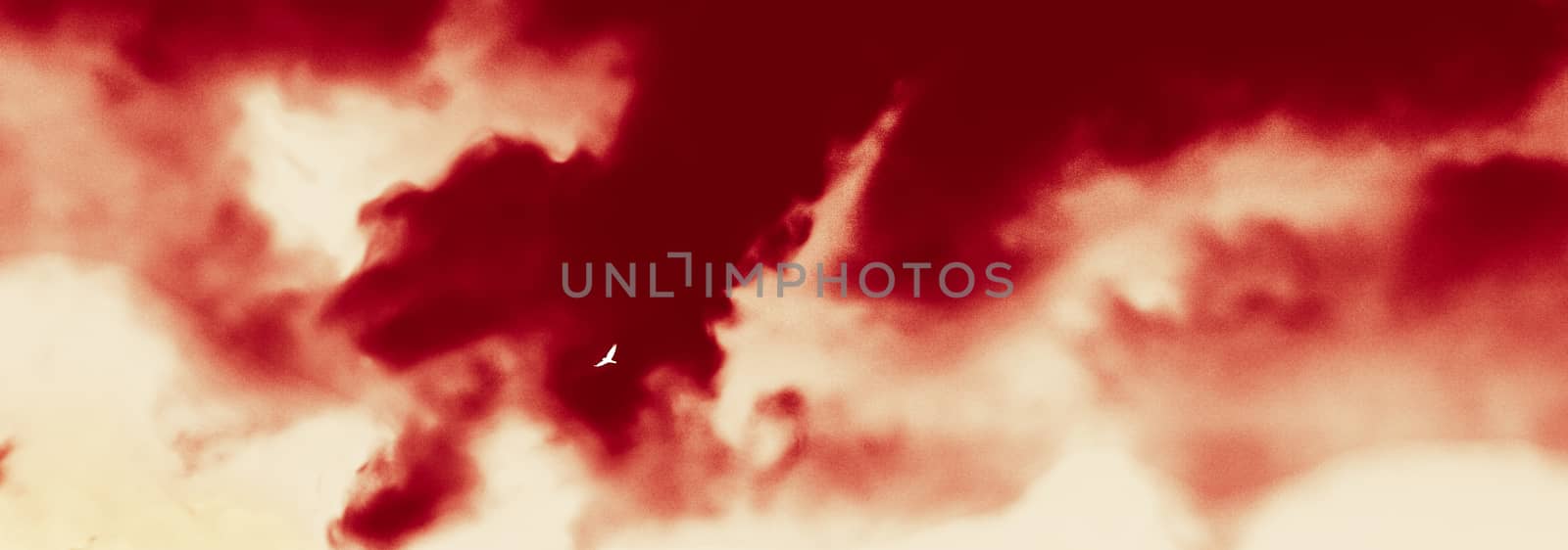 Hot fire flames or red clouds as minimalistic background design by Anneleven