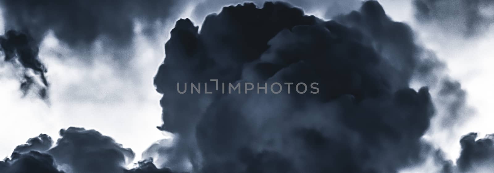 Minimalistic black cloudy background as abstract backdrop, minimal design and artistic splashes