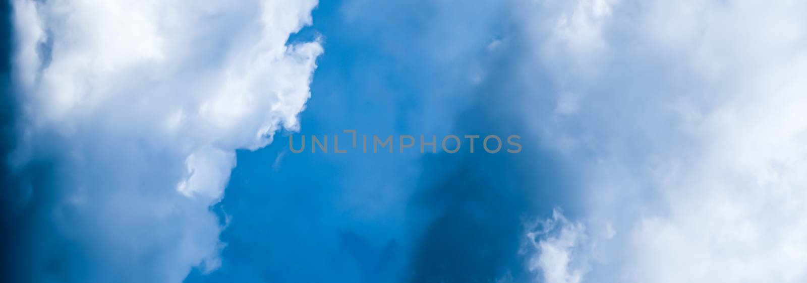 Dreamy blue sky and clouds, spiritual and nature backgrounds