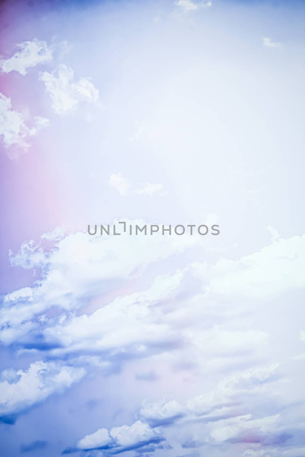 Magical dream, nature backdrop and spiritual holiday concept - Dreamy surreal sky as abstract art, fantasy pastel colours background for modern design