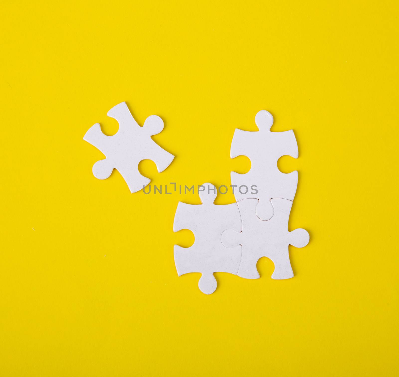 White jigsaw puzzle pattern background. jigsaw puzzle