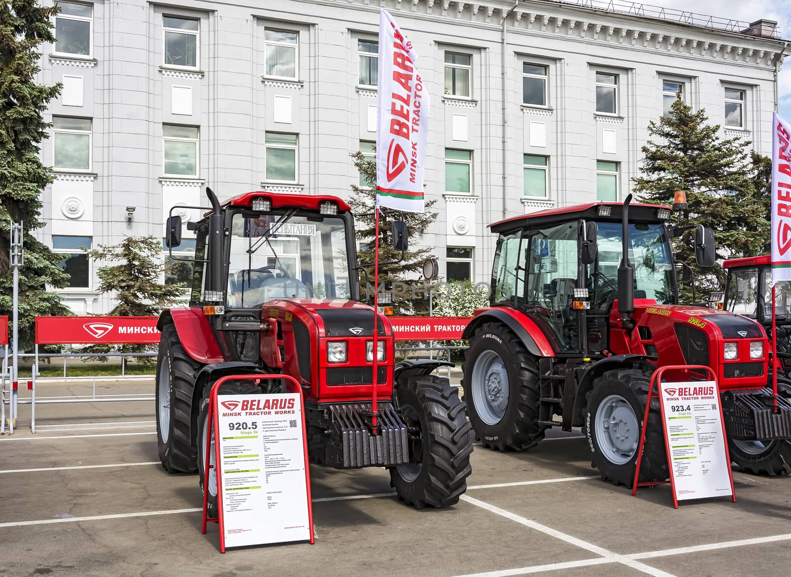 Exhibition of tractors near the Minsk Tractor Plant (Minsk, Bela by Grommik