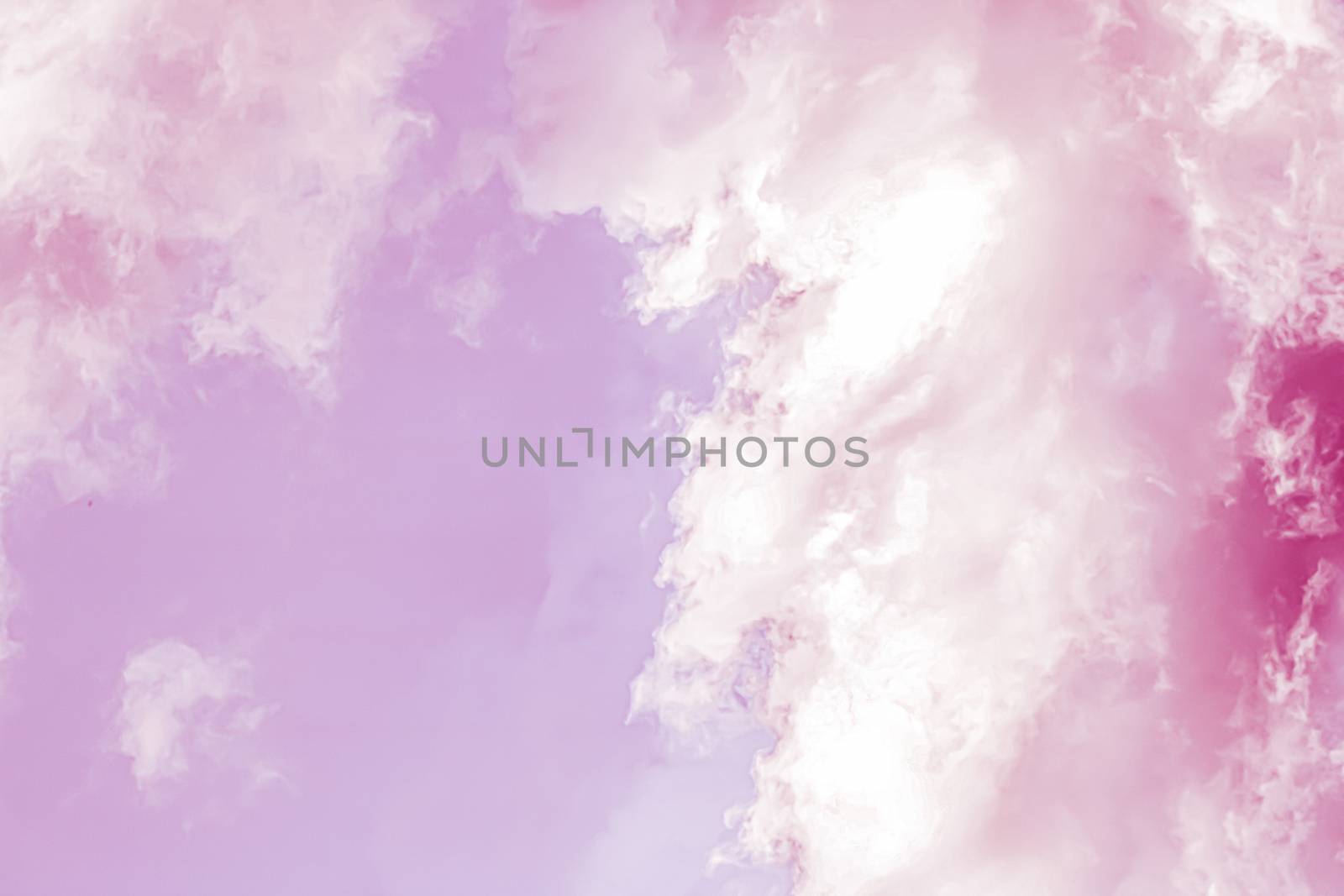 Fantasy and dreamy pink sky, spiritual and nature background by Anneleven