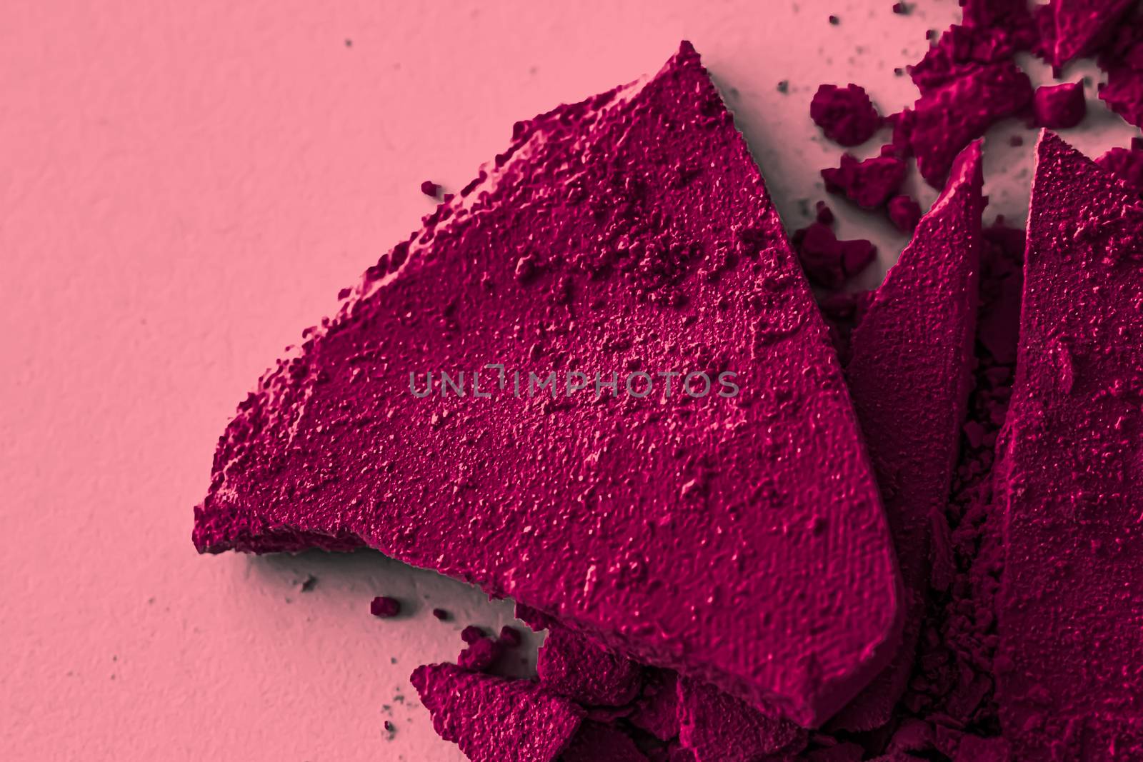 Burgundy eye shadow powder as makeup palette closeup, crushed co by Anneleven