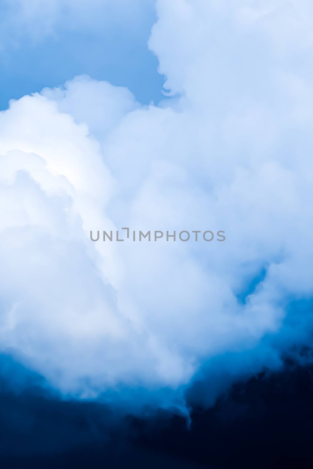 Dreamy blue sky and clouds, spiritual and nature backgrounds