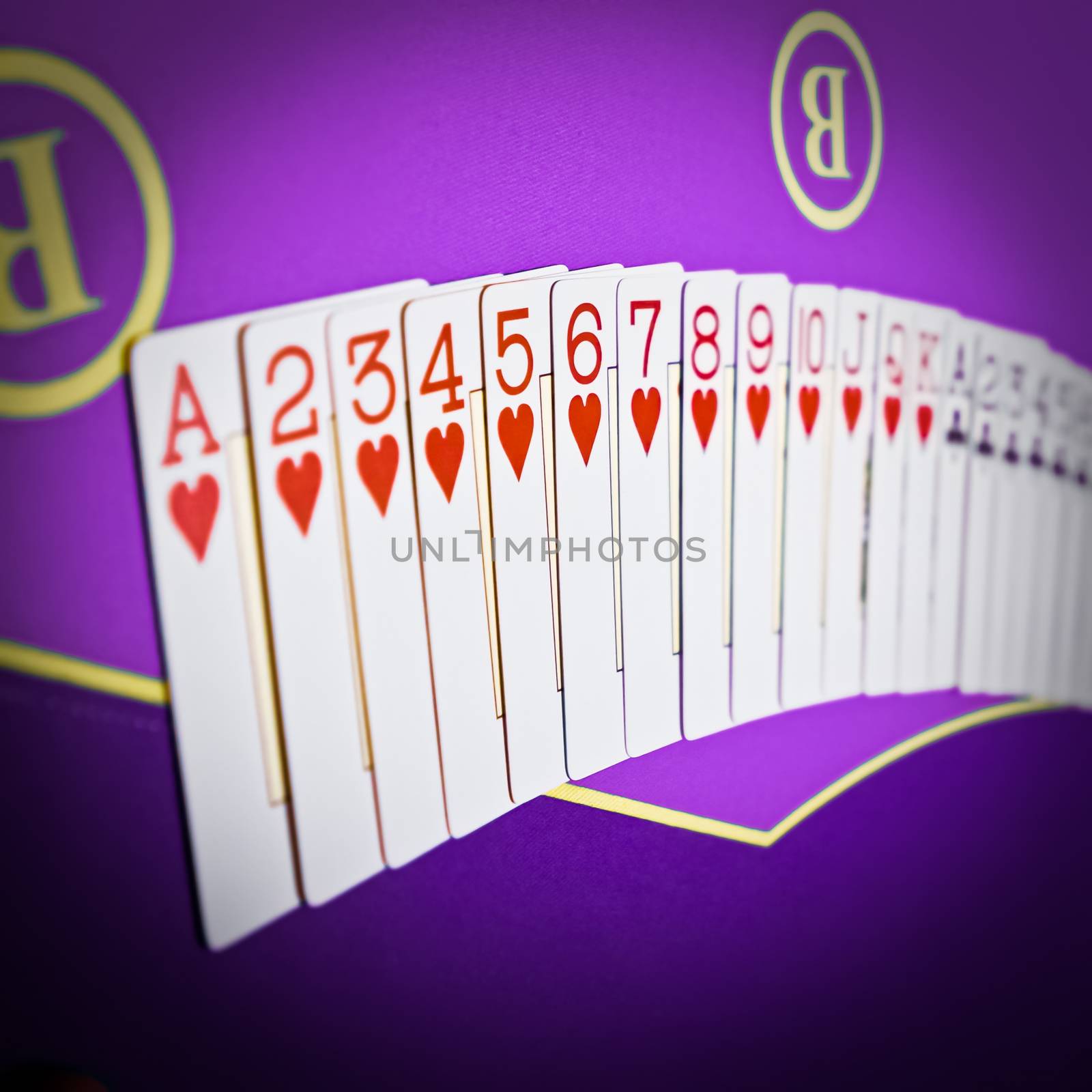 Playing cards game in casino, gambling ads