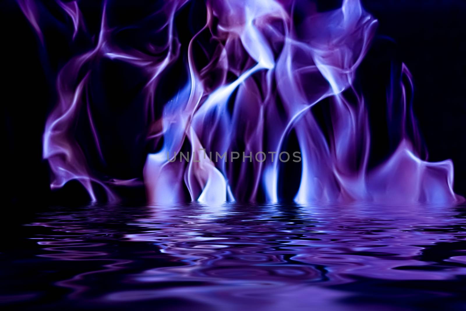 Abstract purple smoke in water as minimal background, magic back by Anneleven