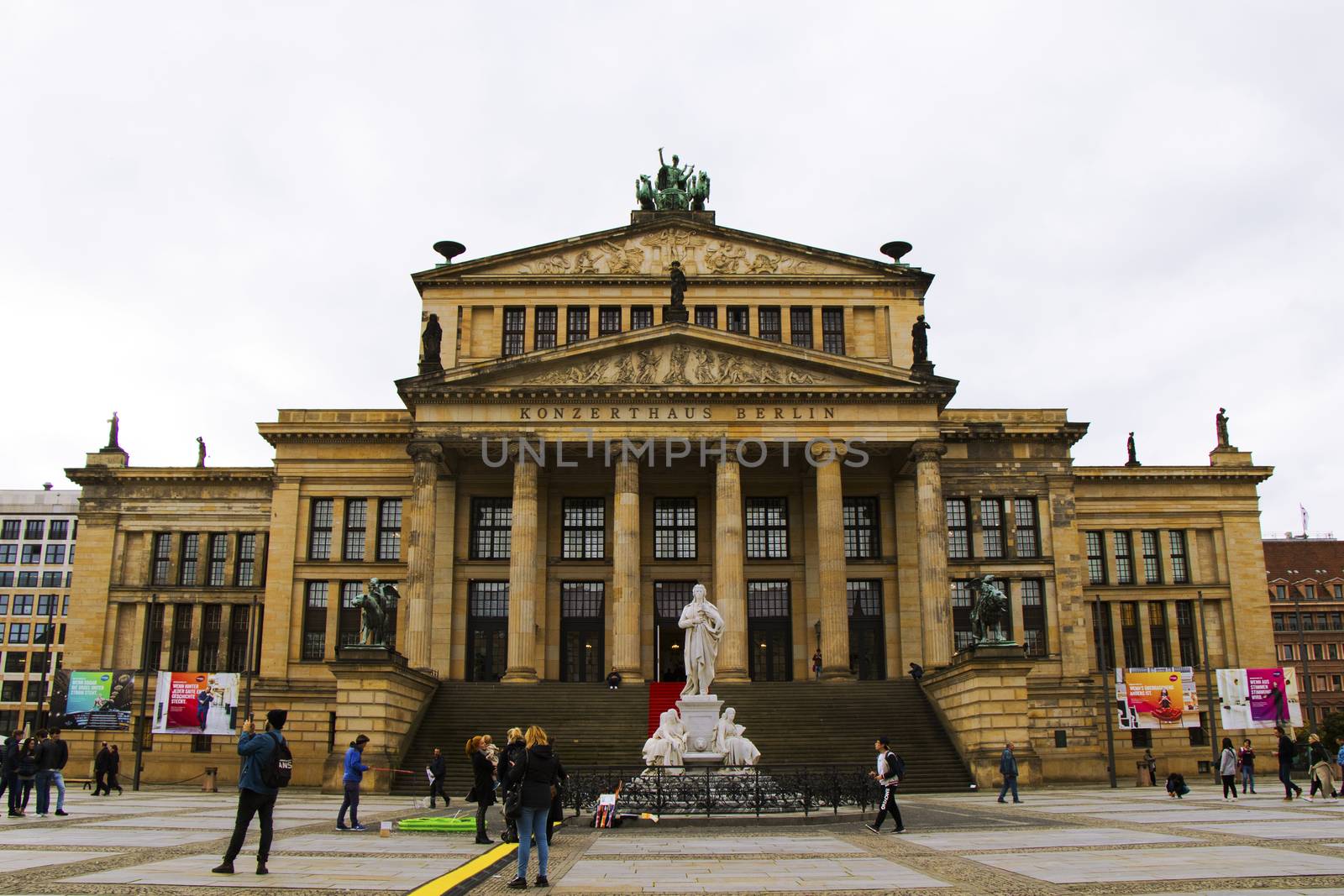 BERLIN, GERMANY - OCTOBER 13, 2017: Konzerthaus Berlin, located on Gendarmenmarkt square near the historic center of the city, is considered to be one of the five best concert venues in the world.