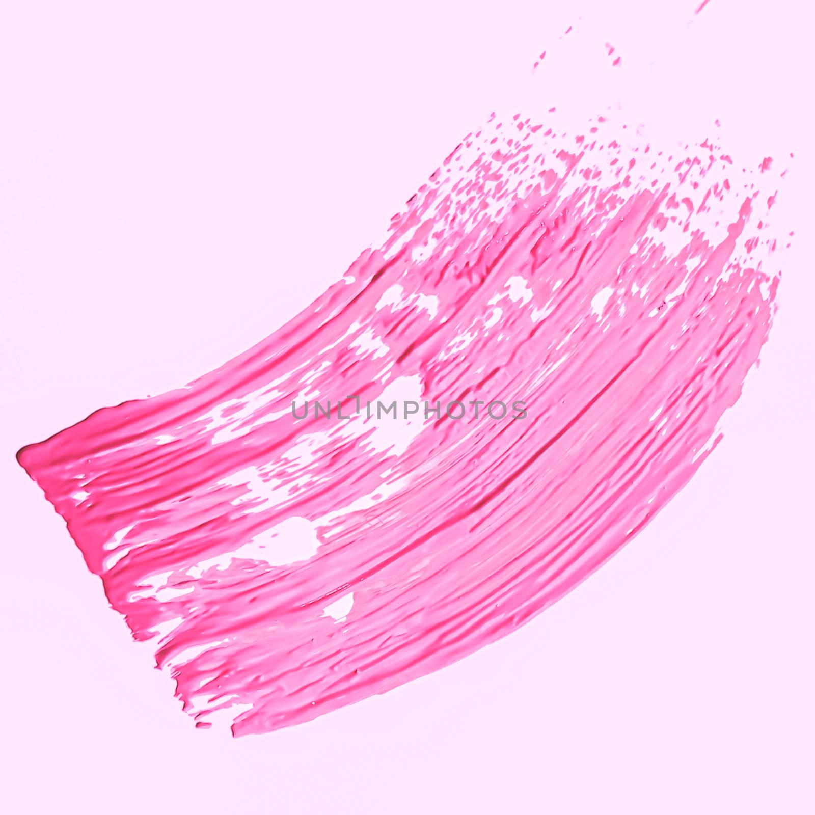 Pink brush stroke or makeup smudge closeup, beauty cosmetics and lipstick textures