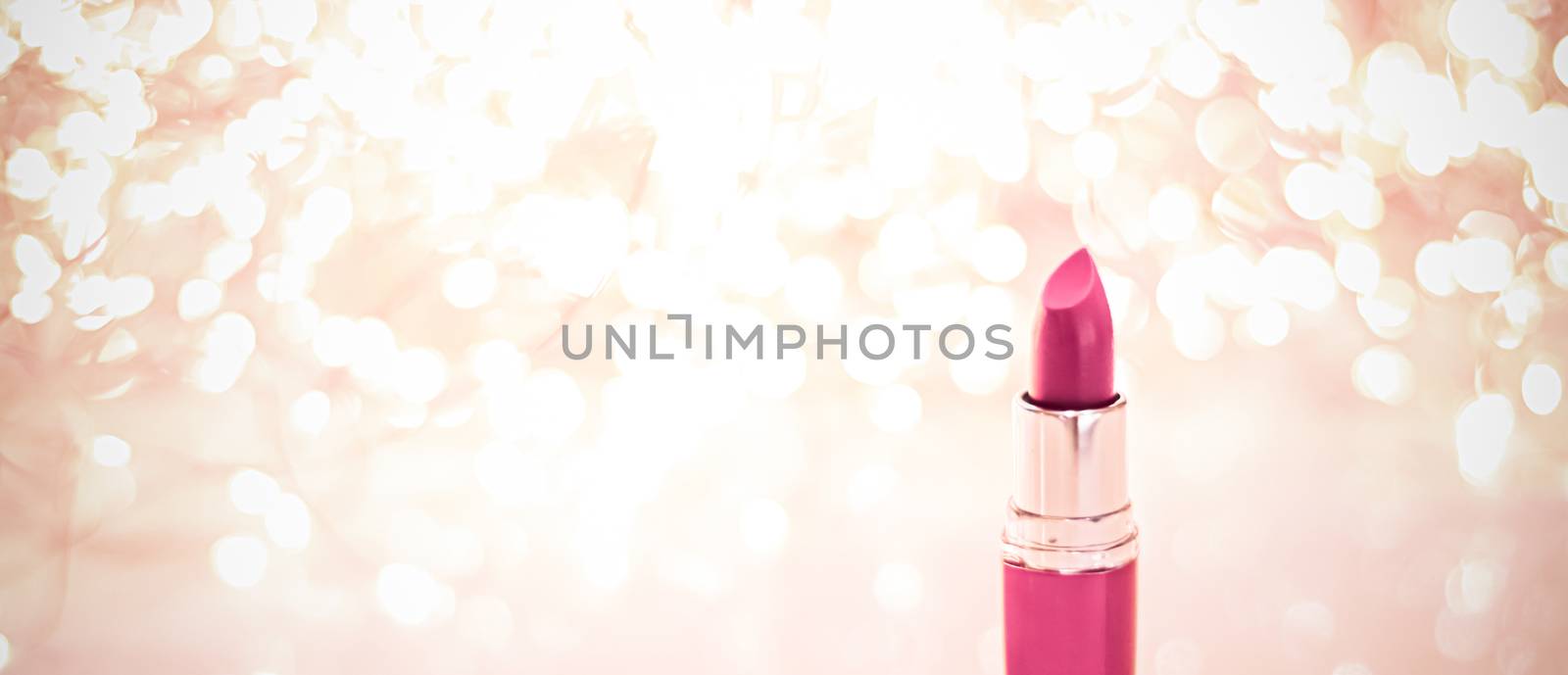 Pink lipstick on rose gold Christmas, New Years and Valentines D by Anneleven