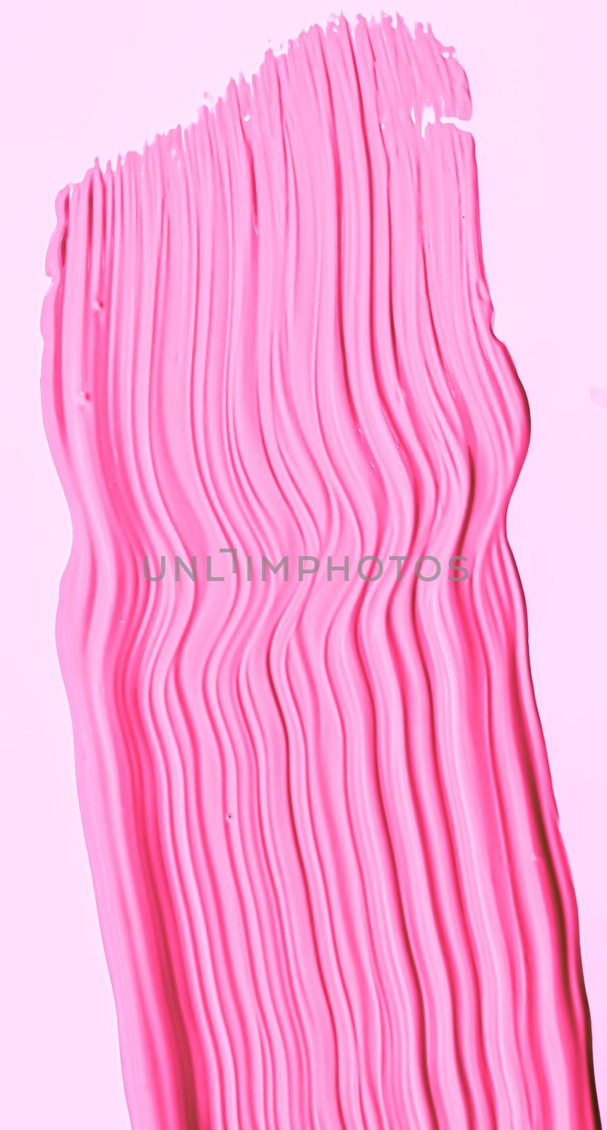 Pink brush stroke or makeup smudge closeup, beauty cosmetics and lipstick textures