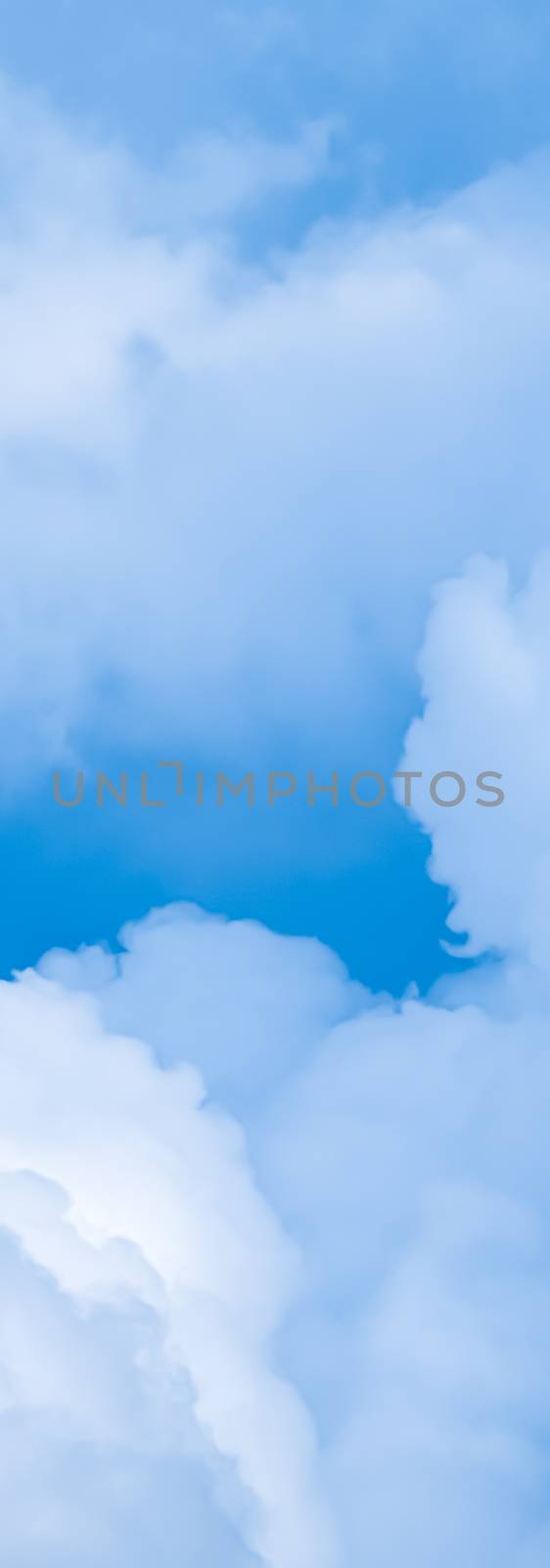 Dreamy blue sky and clouds, spiritual and nature background by Anneleven