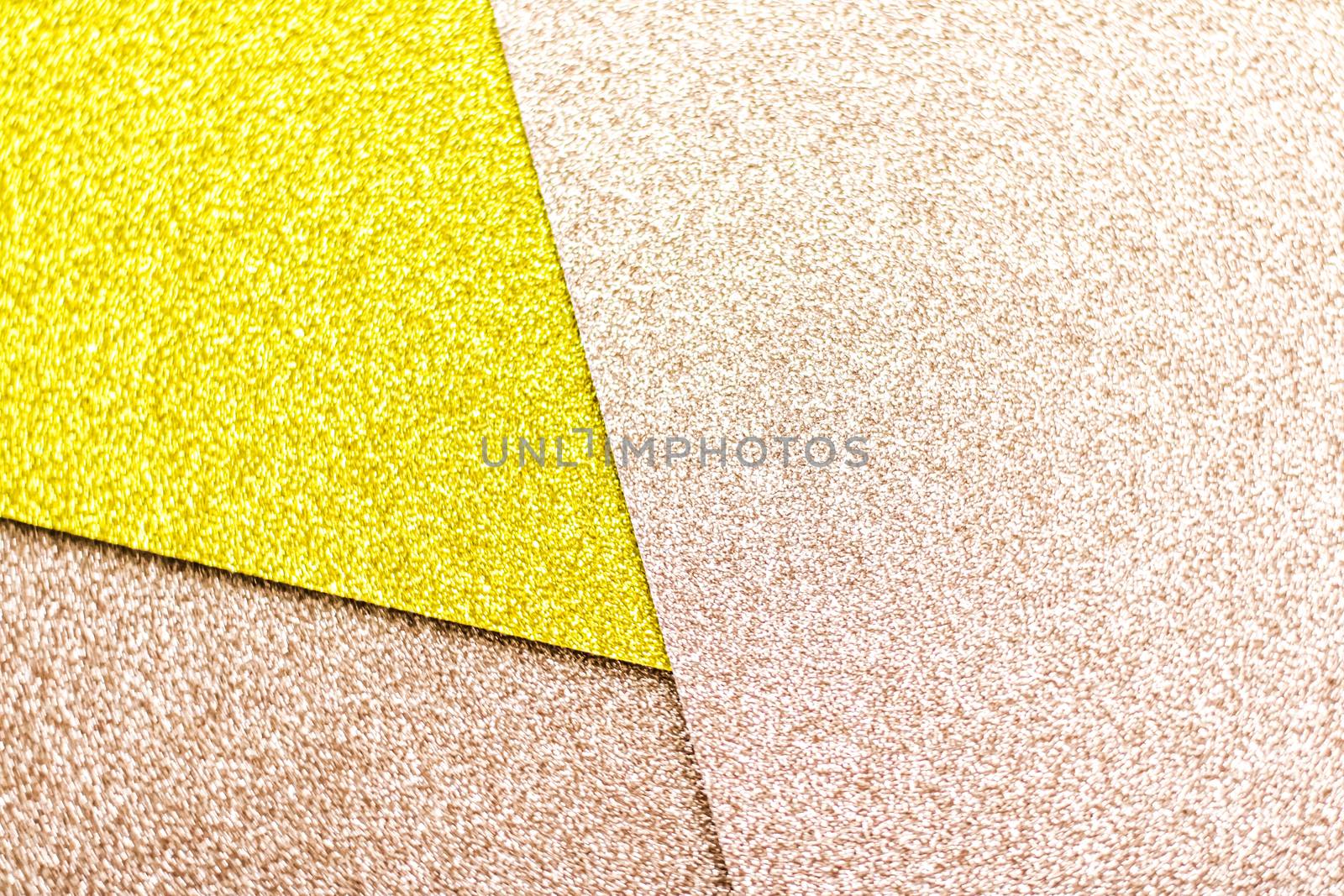 Blush pink and yellow shiny glitter paper background, abstract a by Anneleven