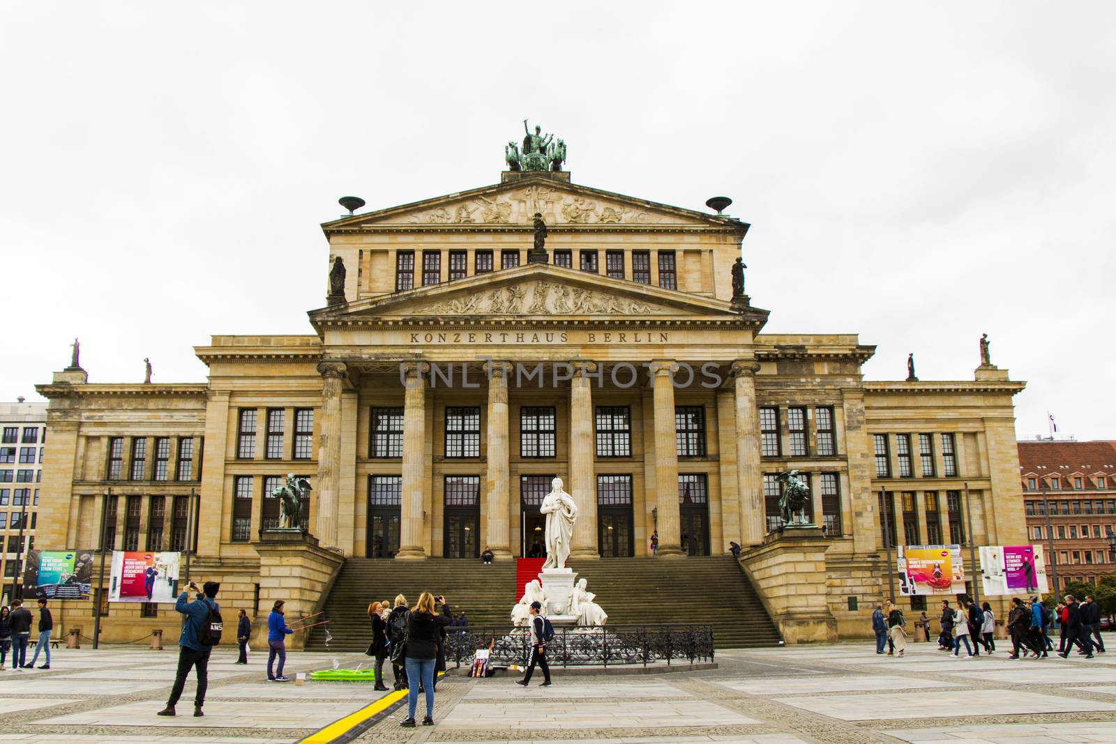Berlin concert hall, Konzerthaus Berlin, located on Gendarmenmarkt square near the historic center of the city, by Taidundua