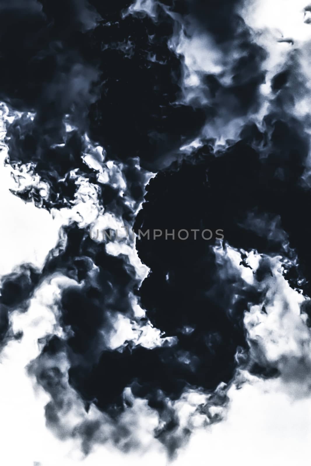 Minimalistic black cloudy background as abstract backdrop, minimal design and artistic splashes